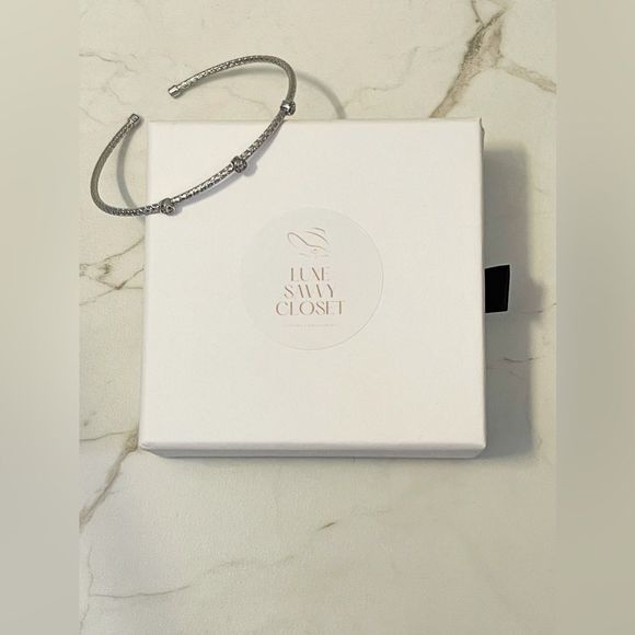 Charles Garnier Paris Darsi Crystal Cuff Bangle Bracelet - Picture 4 of 8